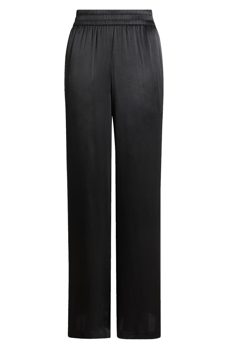 CAMI NYC Bleecker Silk Charmeuse Pants, Alternate, color, Black
