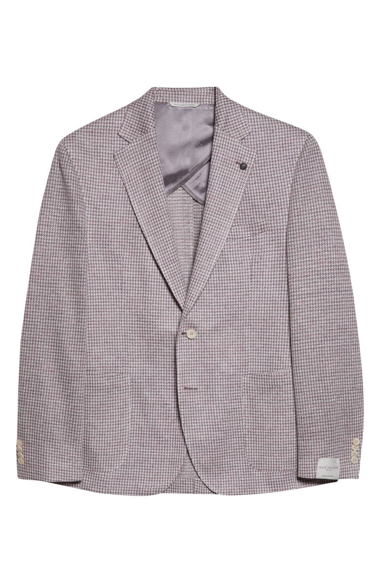 Jack Victor Hampton Knit Houndstooth Sportcoat, Main, color, Mauve