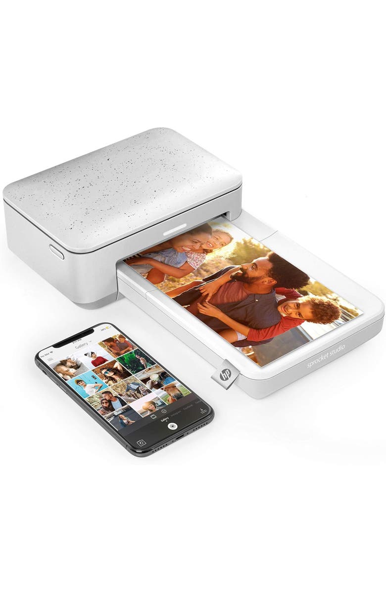 HP Sprocket Studio Plus 4x6 Instant Photo Printer, Alternate, color, White