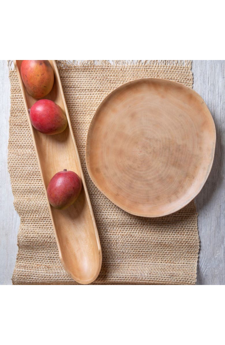 Be Home Kiln Mango Wood Long Dish, Alternate, color, Mango