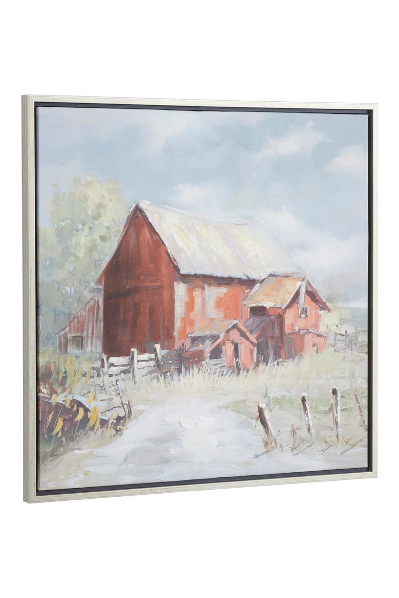 Farmhouse Canvas Framed Wall Art, Alternate, color, BLUE