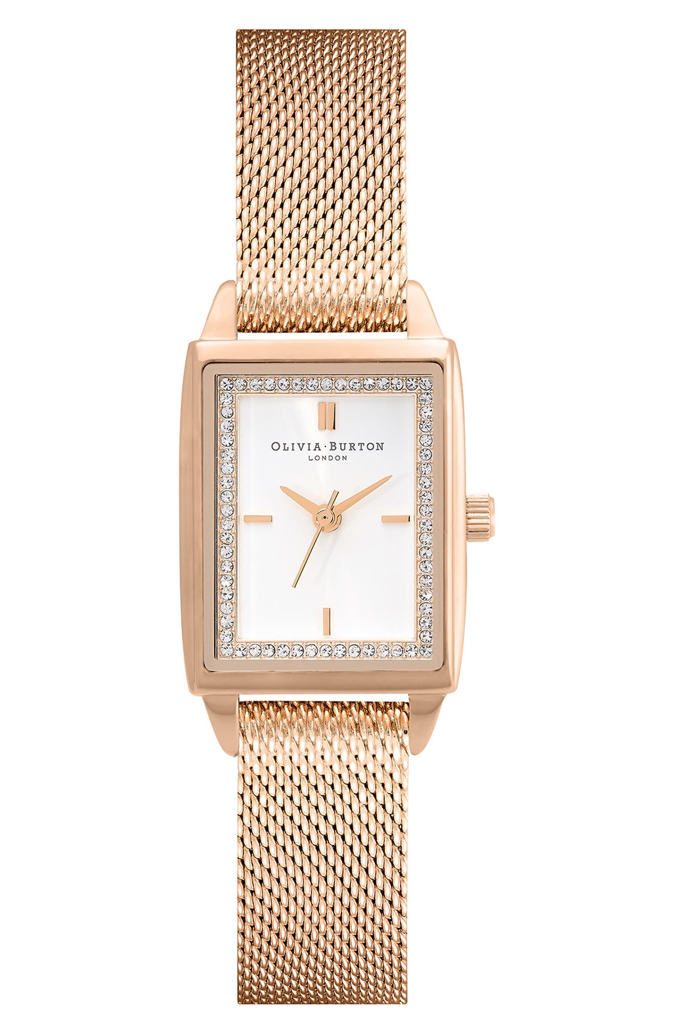 Classics Rectangular Mesh Strap Watch, 20mm