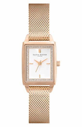 Classics Rectangular Mesh Strap Watch, 20mm
