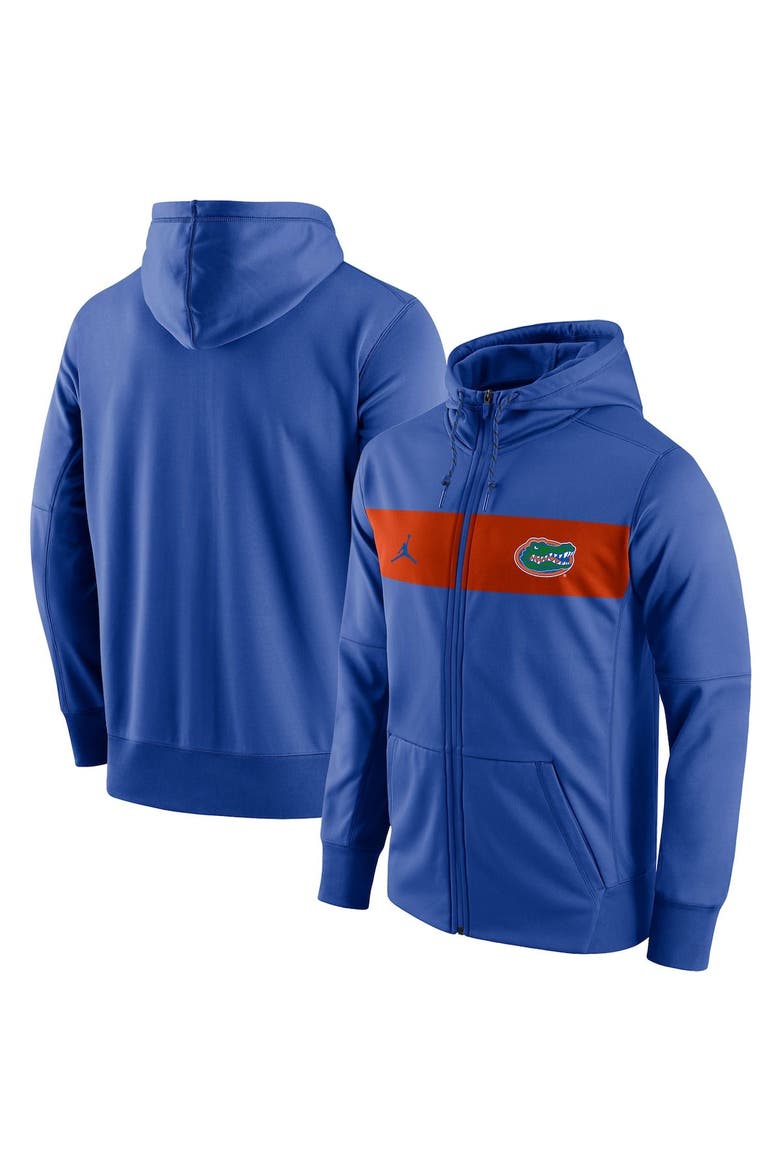 Men's Jordan Brand Royal Florida Gators Logo Performance Full-Zip Hoodie, Main, color, Royal