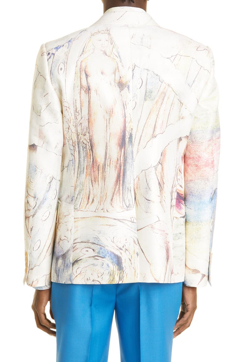 Alexander McQueen William Blake Dante Print Wool & Silk Sport Coat, Alternate, color, MIX COLORS