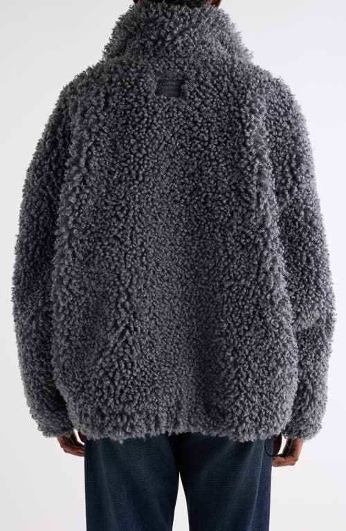 Acne Studios Felemmy Faux Shearling Jacket In Black
