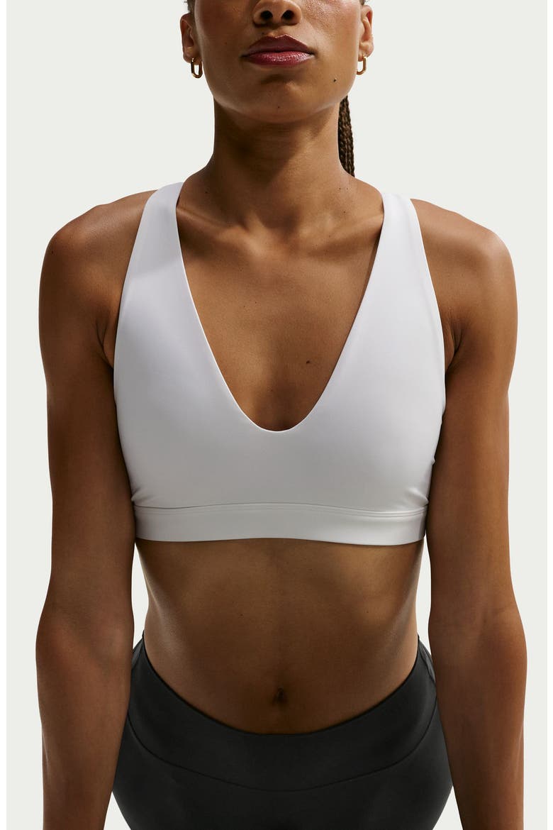 Indy Strappy Dri-FIT Low Impact Sports Bra, Alternate, color, 100 WHITE/ BLACK