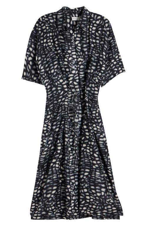 Dries Van Noten Delicky Print Silk Shirtdress In Black