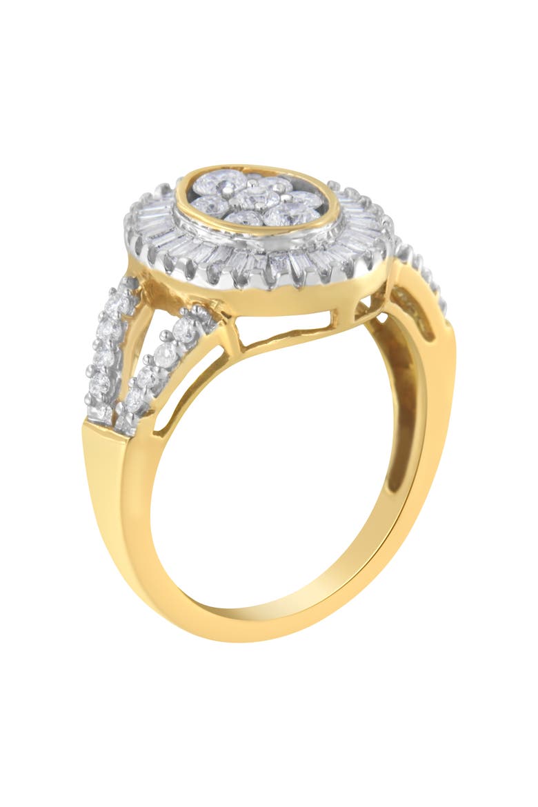 10kt Yellow Gold 1.0 Cttw Diamond Cocktail Ring, Alternate, color, Yellow