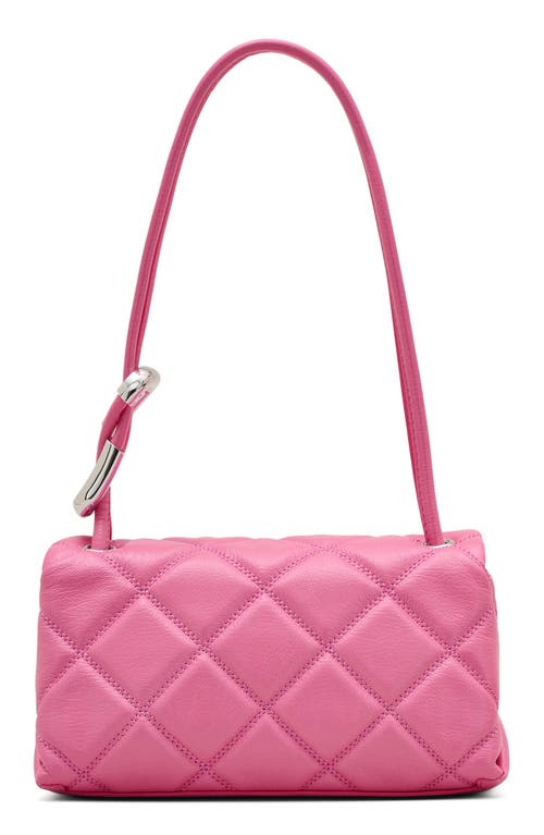 Marc Jacobs The Mini Dual Chain Diamond Quilted Convertible Leather Shoulder Bag In Bow Pink