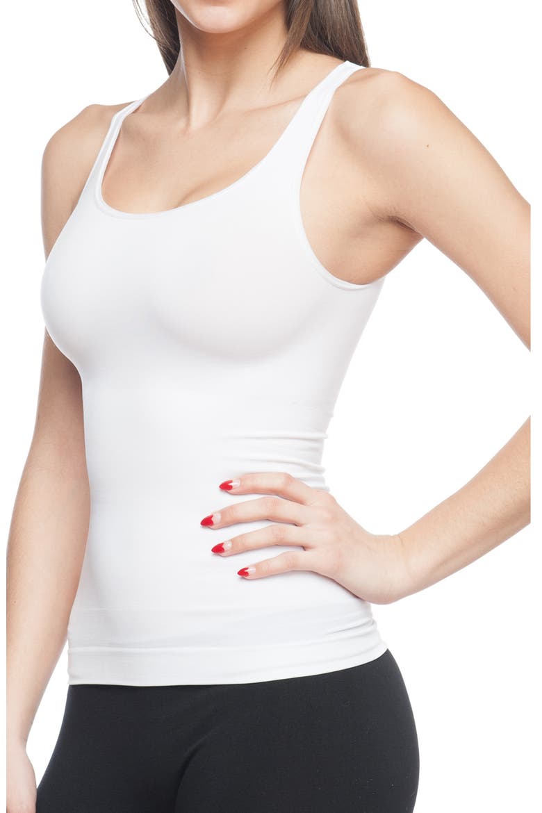 Seamless Shaping Tank, Alternate, color, WHITE