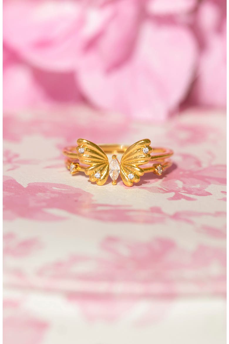 Perfect Fit Butterfly Ring Set, Alternate, color, GOLD