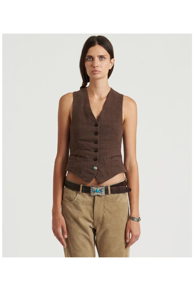 Debby Vest, Alternate, color, BROWN