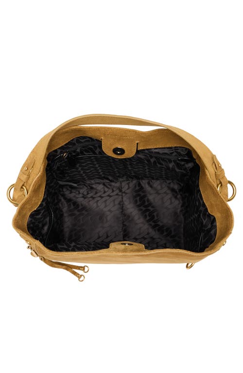 Rebecca Minkoff Mab Suede Hobo Bag In Honey