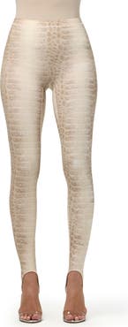 Naked Wardrobe Brush Storm Print Stirrup Leggings