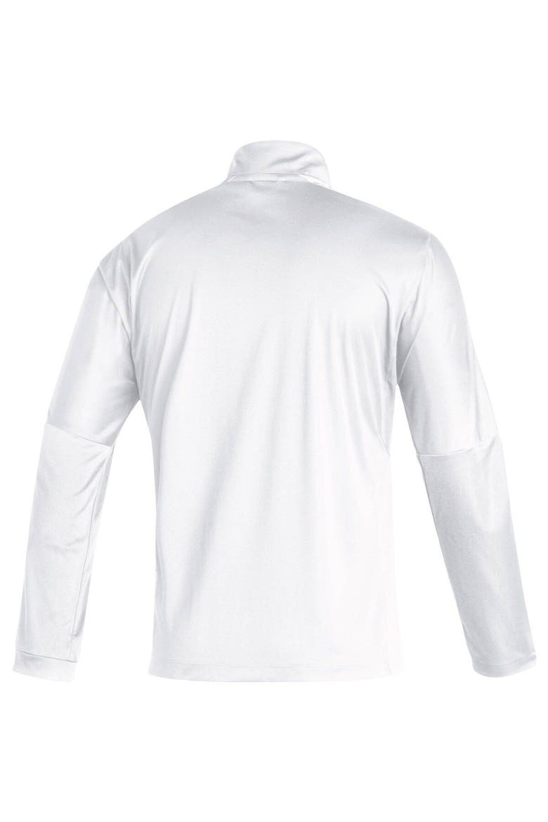 Men's adidas Maroon Texas A&M Aggies 2021 Sideline Primeblue Quarter-Zip Jacket, Alternate, color, WHITE