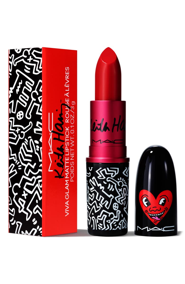MAC Cosmetics MAC Viva Glam x Keith Haring Matte Lipstick, Alternate, color, Red Haring
