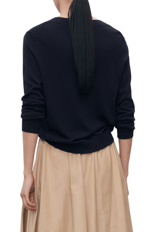 Mango V-neck Sweater In Black