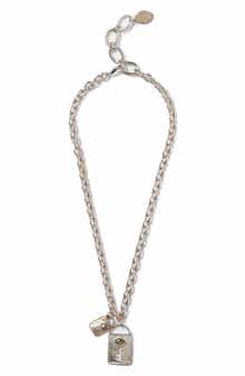Double Lock Charm Necklace