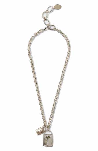 Double Lock Charm Necklace