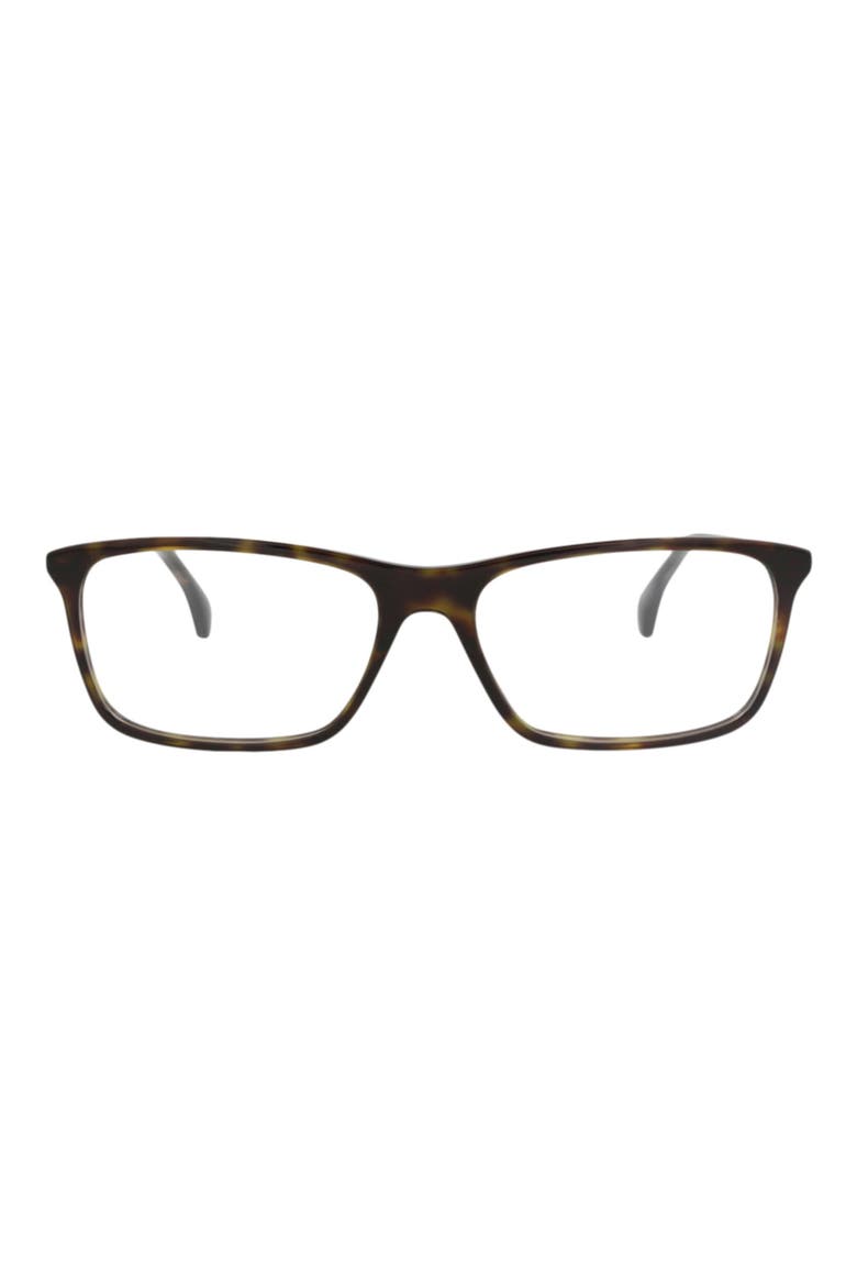 GG0553O 54mm Square Optical Glasses, Main, color, HAVANA HAVANA TRANSPARENT