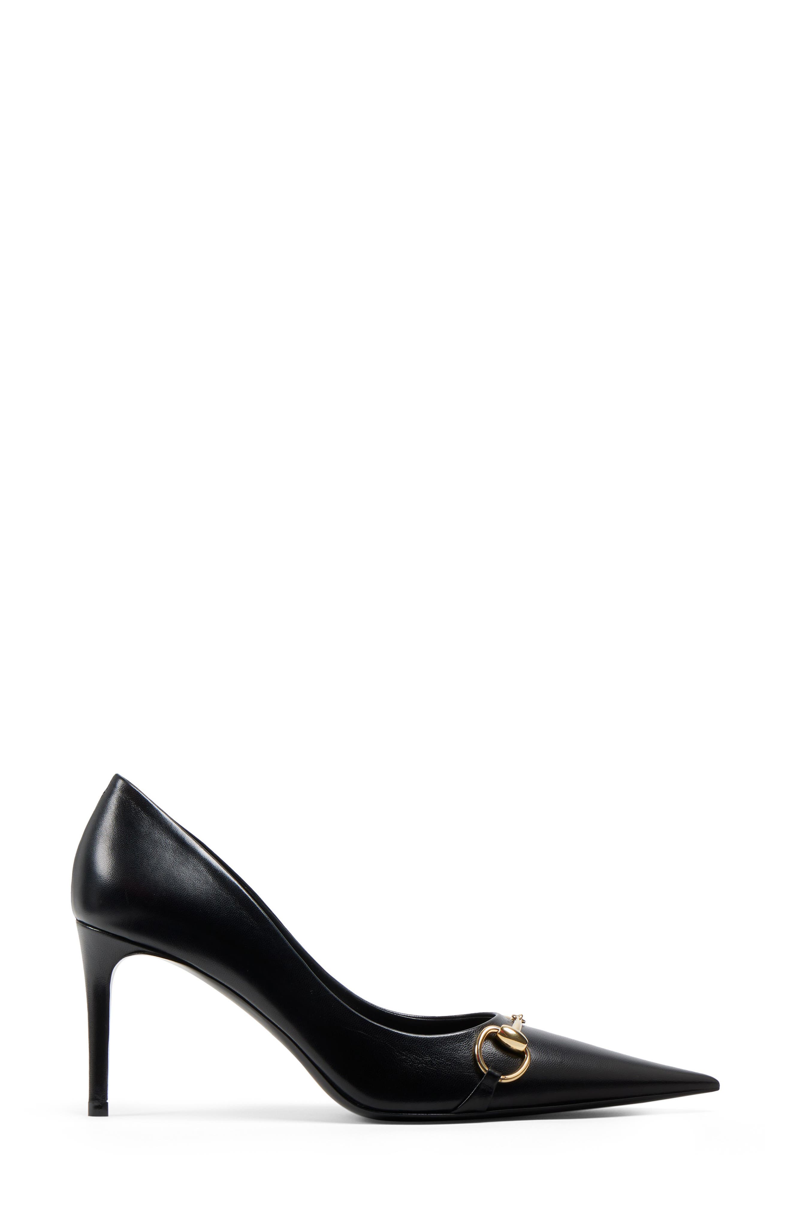 Donna Pointed Toe Horsebit Pump, Alternate, color, 1000 NERO