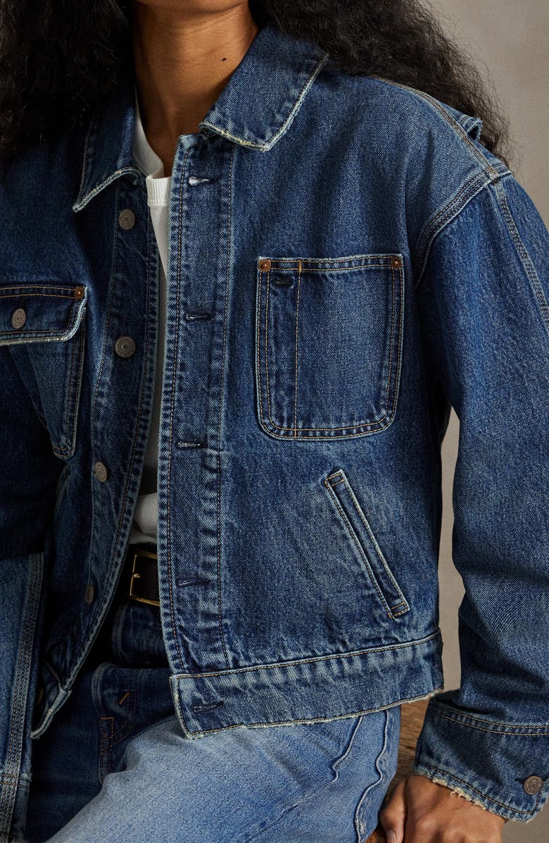 Polo Ralph Lauren Dungaree Denim Jacket, Alternate, color, Mendez Wash