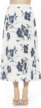 Alexia Admor Kesia Midi Chiffon Pleated Skirt