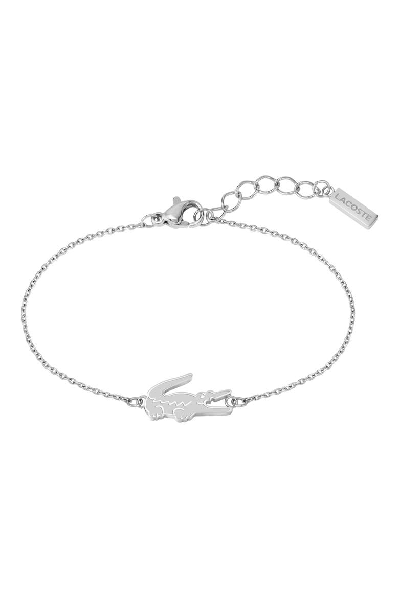 Crocodile Bracelet, Main, color, SILVER