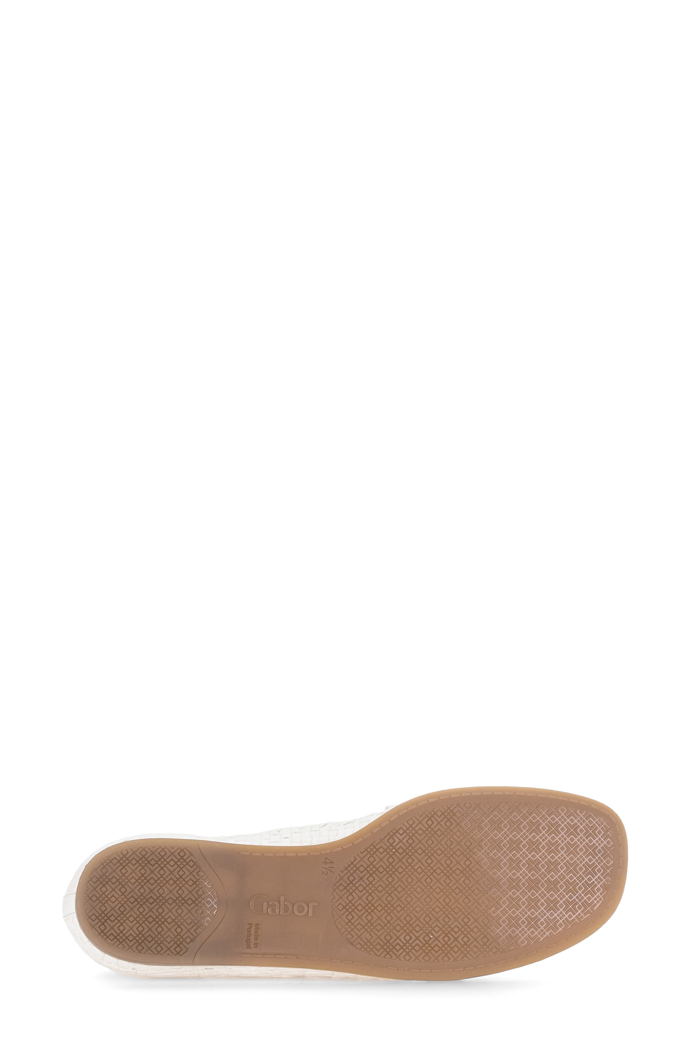 Gabor Woven Ballet Flat, Alternate, color, Creme