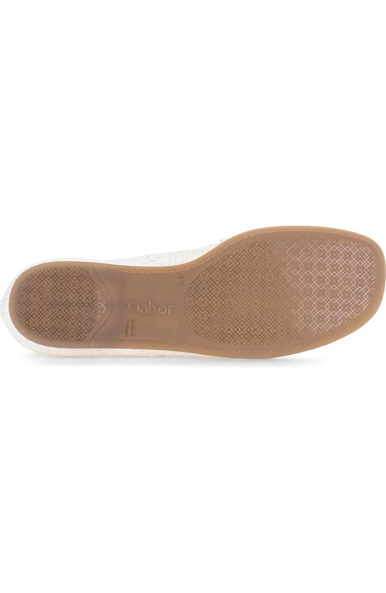 Gabor Woven Ballet Flat, Alternate, color, Creme