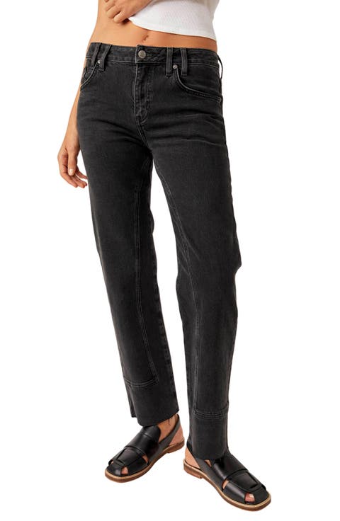 We the Free Risk Taker Raw Hem Straight Leg Jeans (Main Squeeze)