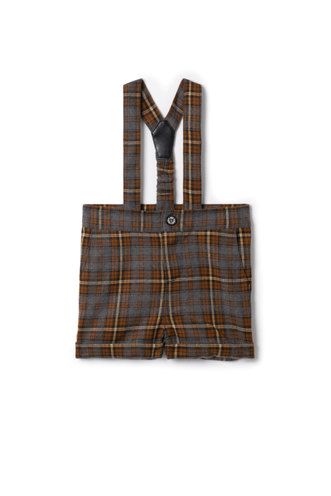 Plaid Woven Overall with Suspenders (Baby)