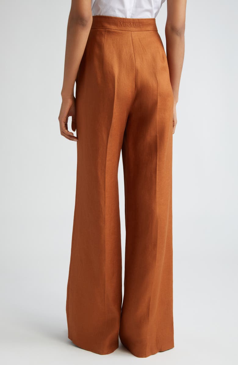 Max Mara Hangar Linen Twill Wide Leg Pants, Alternate, color,