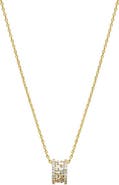 BY ADINA EDEN Pave X Baguette Roller Charm Necklace