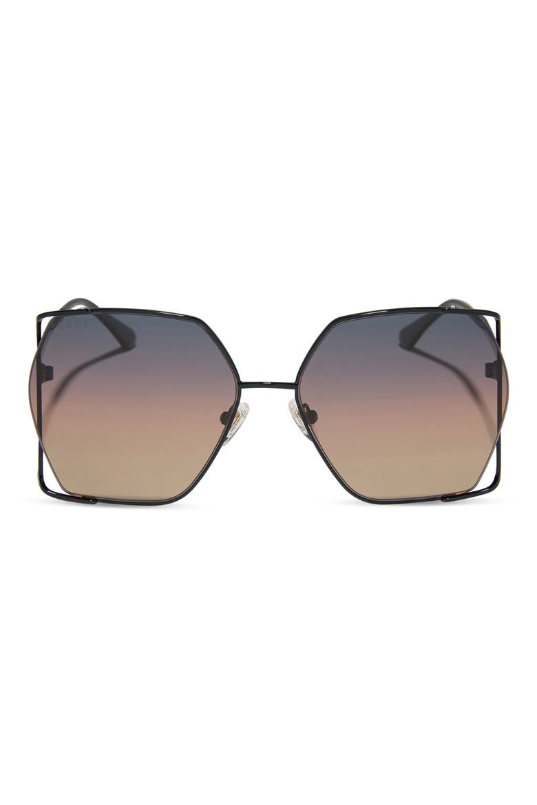 Donna IV 61mm Gradient Polarized Square Sunglasses, Main, color, TWILIGHT GRADIENT