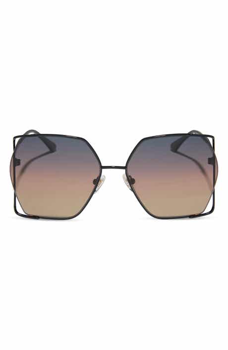 DIFF Donna IV 61mm Gradient Polarized Square Sunglasses
