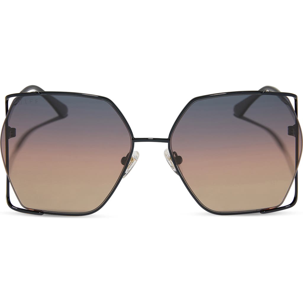 Diff Donna Iv 61mm Gradient Polarized Square Sunglasses In Twilight Gradient