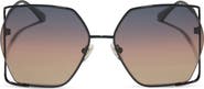 DIFF Donna IV 61mm Gradient Polarized Square Sunglasses