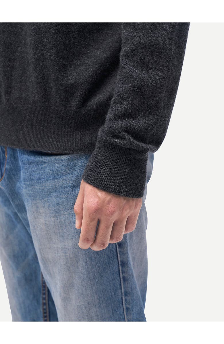 Gobi Cashmere Timeless Mock Neck Cashmere Sweater, Alternate, color, Charcoal