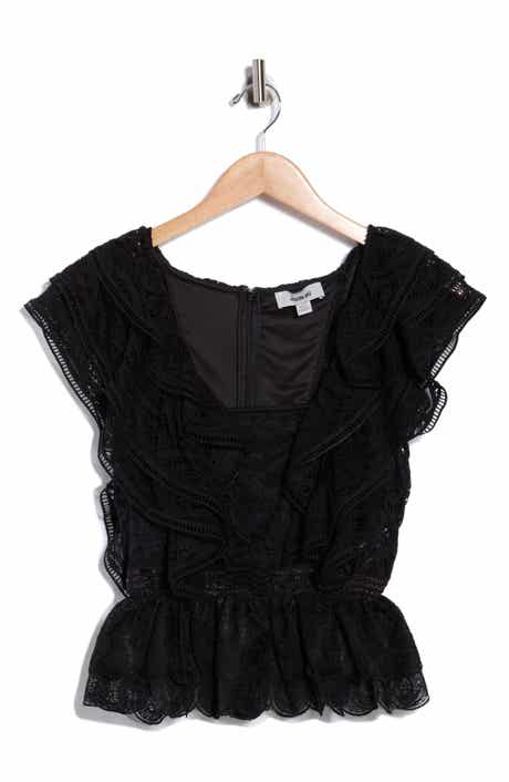 JASON WU Ruffle Lace Peplum Top