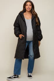 PinkBlush Quilted Long Puffer Jacket