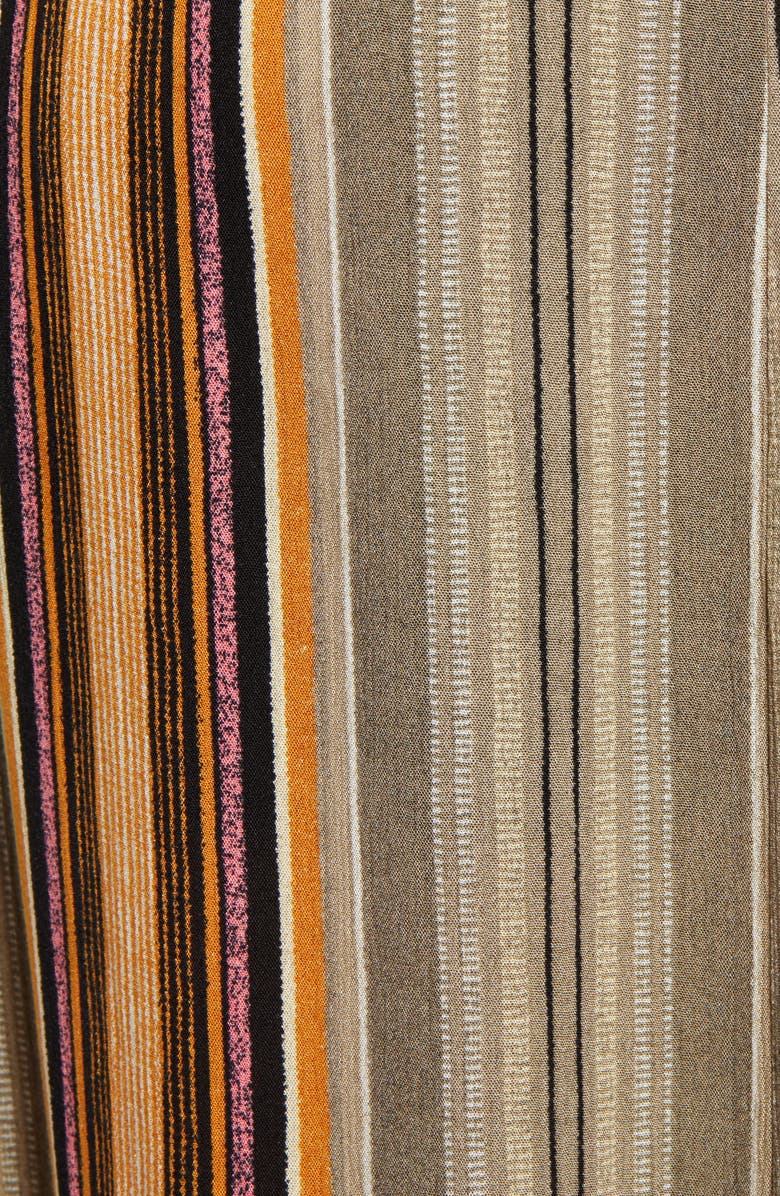 Ten Sixty Sherman Stripe Button Front Midi Skirt, Alternate, color,