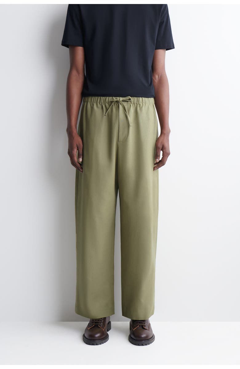 COS Barrel-Leg Drawstring Pants, Alternate, color, Khaki