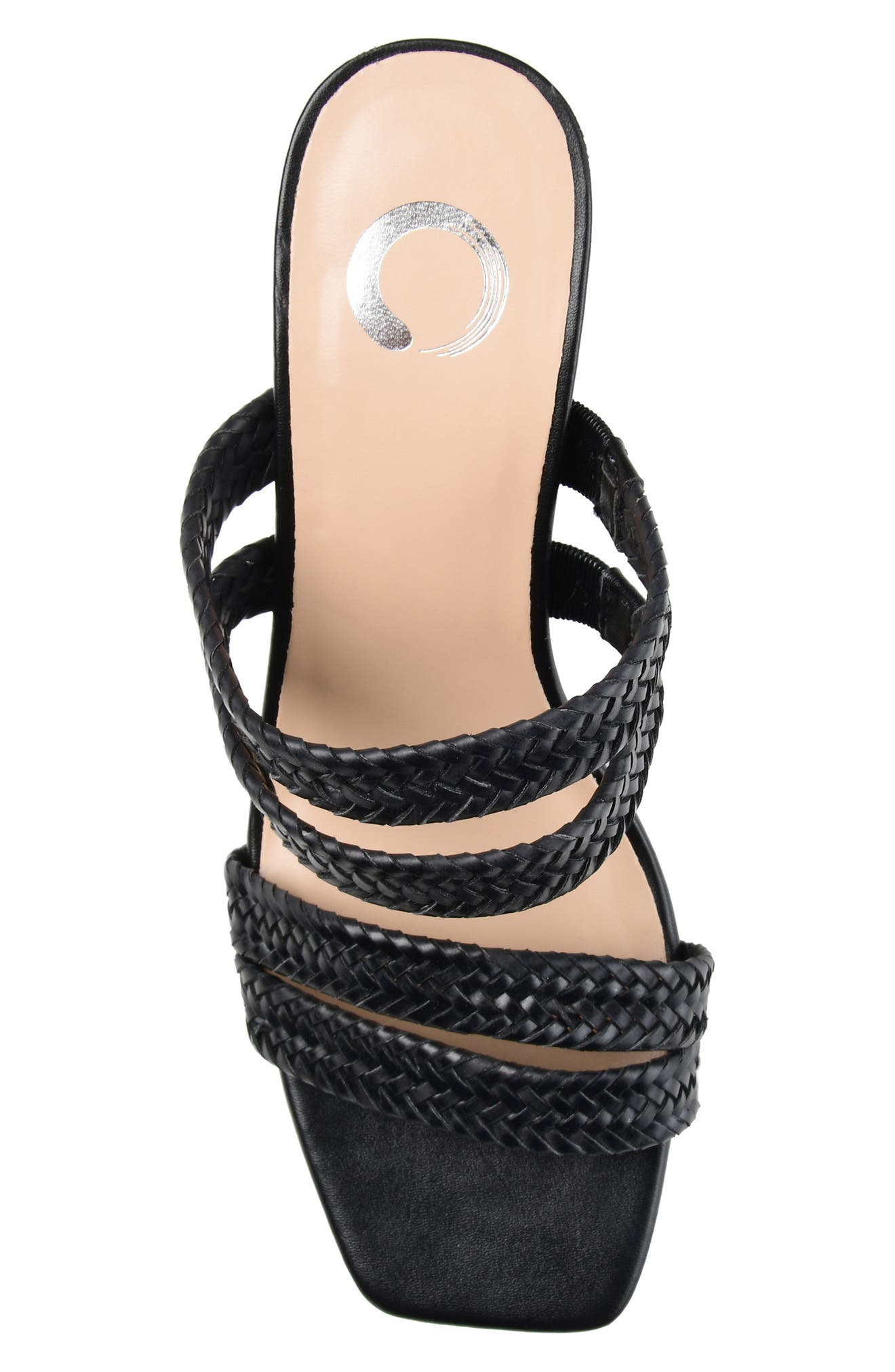 Journee Collection Natia Braided Strappy Vegan Leather Sandal - Wide Width, Alternate, color, 