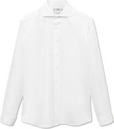 MANGO Slim Fit Cotton Suit Button-Up Shirt