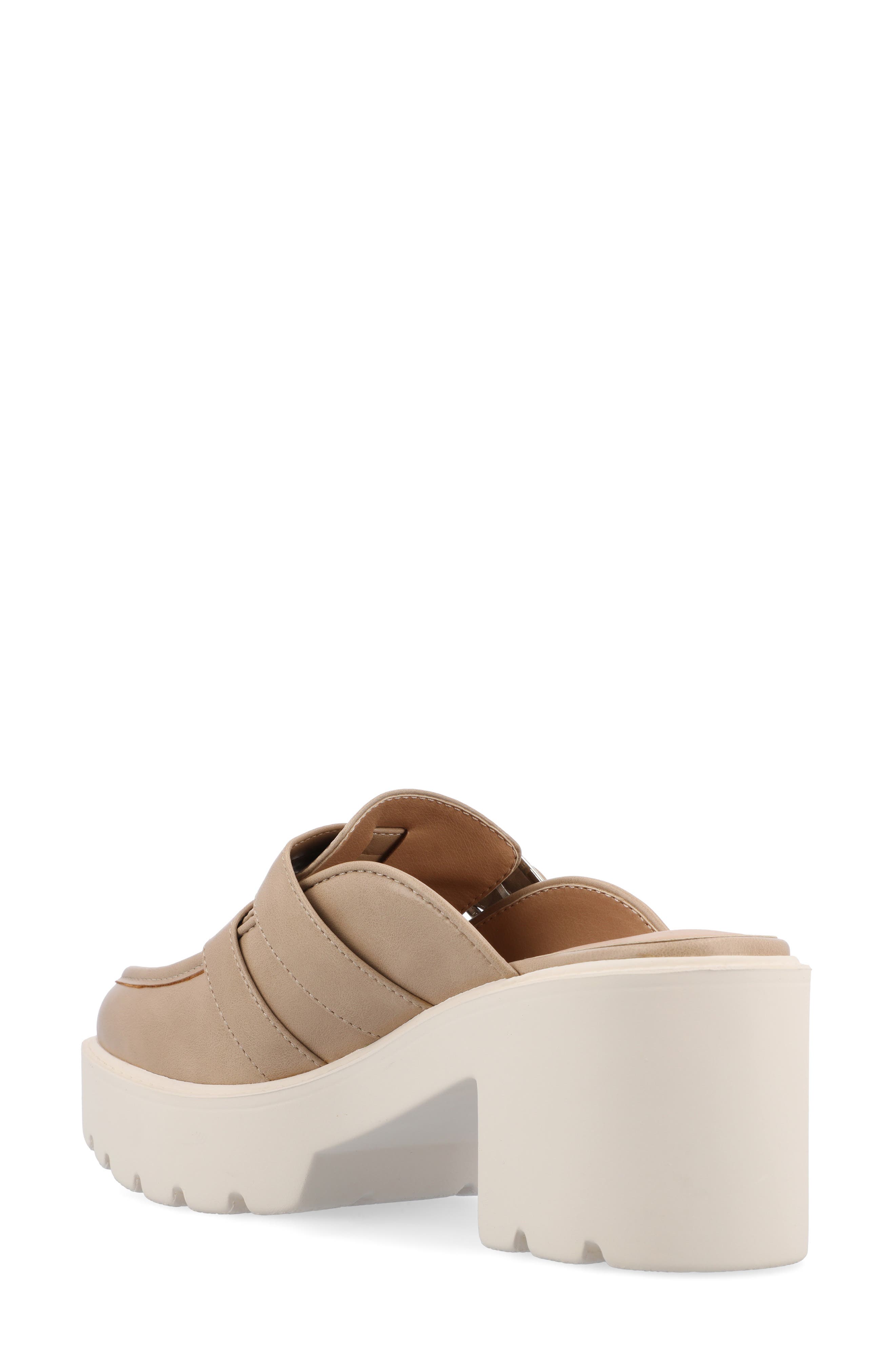Journee Collection Brydie Platform Mule, Alternate, color, Tan