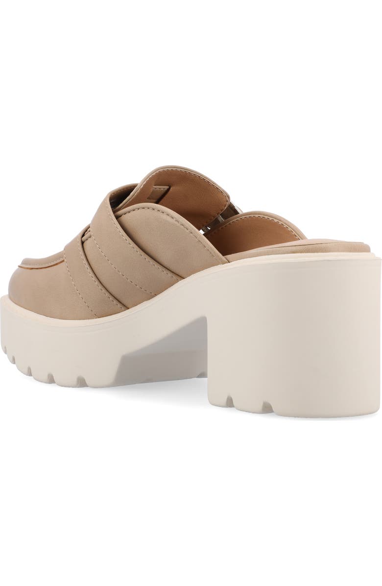 Journee Collection Brydie Platform Mule, Alternate, color, Tan