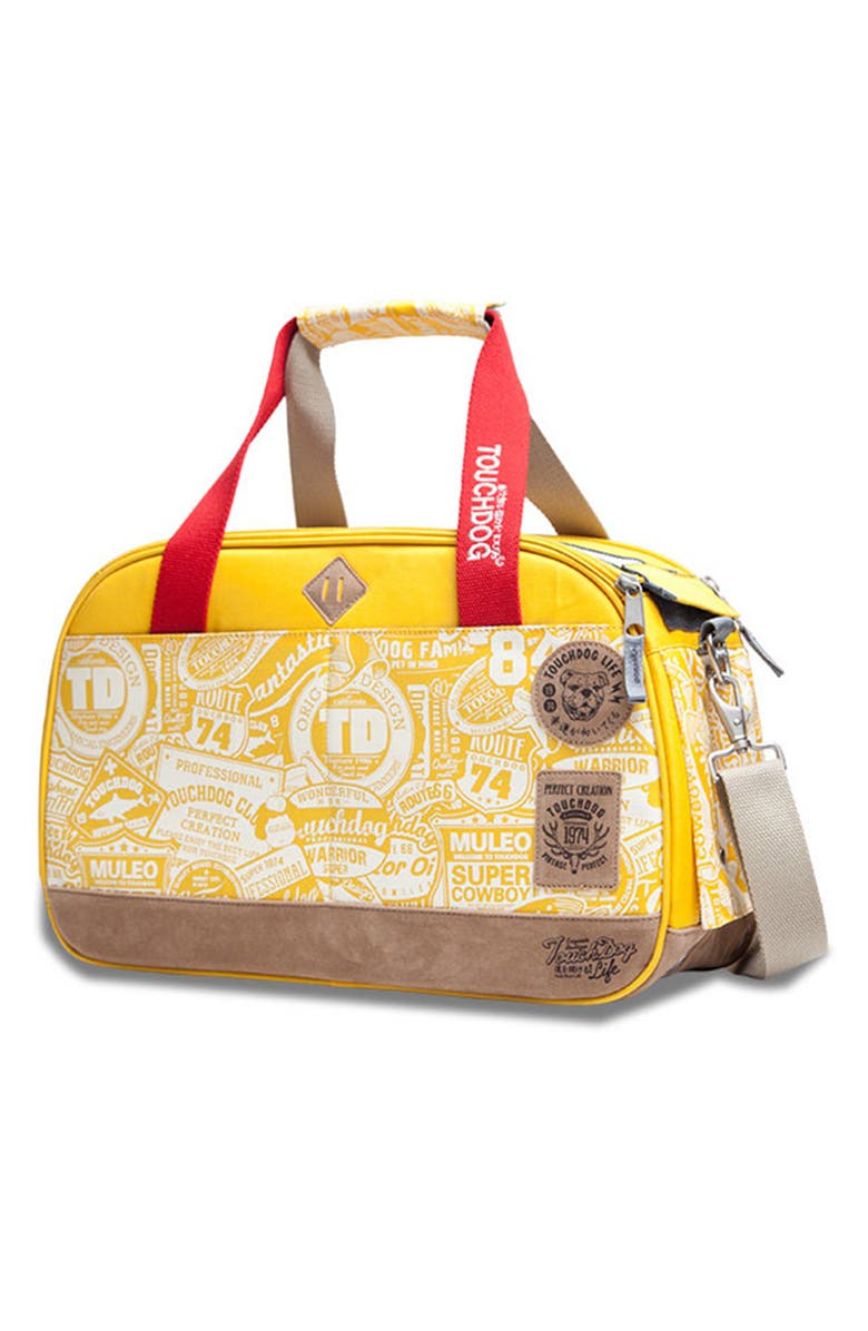 PET LIFE Touchdog Around-The-Globe Passport Designer Pet Carrier - Medium, Main, color, Yellow