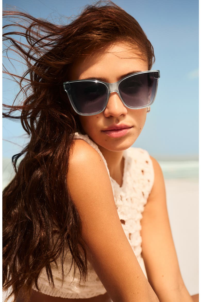 After Party 51mm Square Sunglasses, Alternate, color, GLS/SMK
